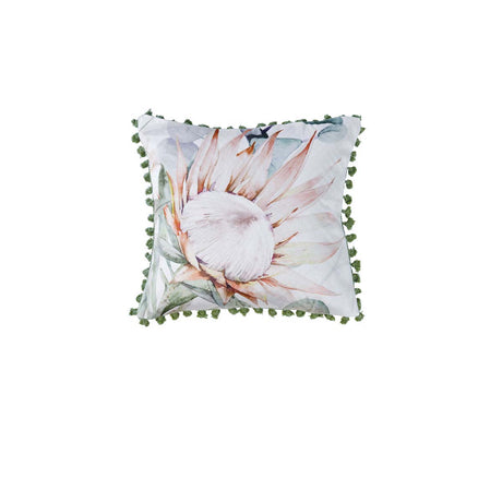 Bianca Helensvale White Velvet Square Filled Cushion 43 x 43cm