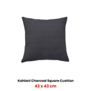 Bianca Kahlani Charcoal Waffle Square Filled Cushion 43 x 43cm