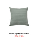 Bianca Kahlani Sage Waffle Square Filled Cushion 43 x 43cm