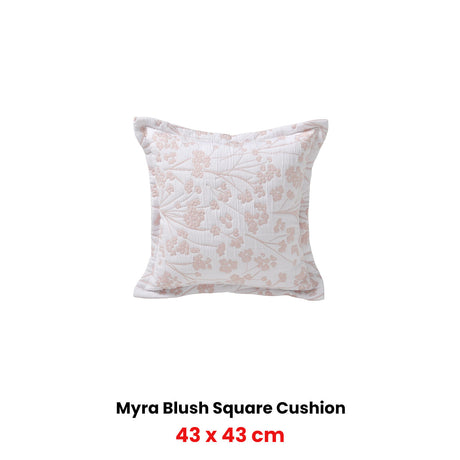 Bianca Myra Blush Coordinate Square Filled Cushion 43 x 43cm