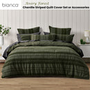 Bianca Avery Forest Chenille Striped Quilt Cover Set King