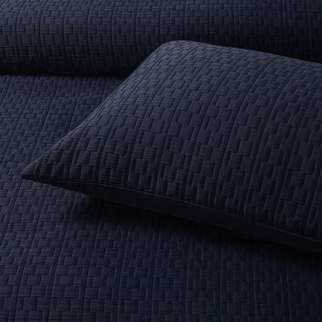 Bianca Burleigh Ink Jacquard Quilt Cover Set Super King