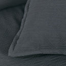 Bianca Hallston Charcoal Pre-Washed Cotton Quilt Cover Set Super King