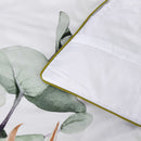 Bianca Helensvale White Floral Cotton Sateen Quilt Cover Set Queen