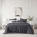 Bianca Kahlani Charcoal Waffle Quilt Cover Set Double