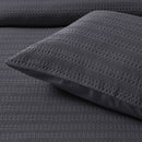 Bianca Kahlani Charcoal Waffle Quilt Cover Set Double