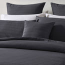 Bianca Kahlani Charcoal Waffle Quilt Cover Set Super King