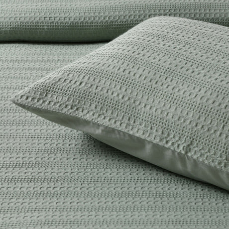 Bianca Kahlani Sage Waffle Quilt Cover Set Double