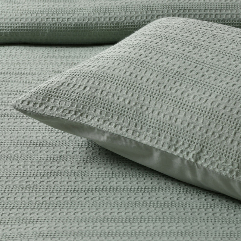 Bianca Kahlani Sage Waffle Quilt Cover Set King