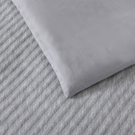 Bianca Pesaro Grey Polyester Cotton Quilt Cover Set Queen
