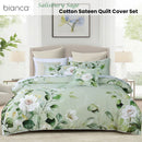 Bianca Salisbury Sage Floral Cotton Sateen Quilt Cover Set King