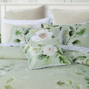 Bianca Salisbury Sage Floral Cotton Sateen Quilt Cover Set Queen