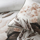 Bianca Somerset White Cotton Sateen Floral Quilt Cover Set Queen