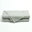 Bianca Heston Cotton Percale Sheet Set Silver Super King