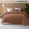 Accessorize Seersucker Tobacco 3 Piece Comforter Set Queen