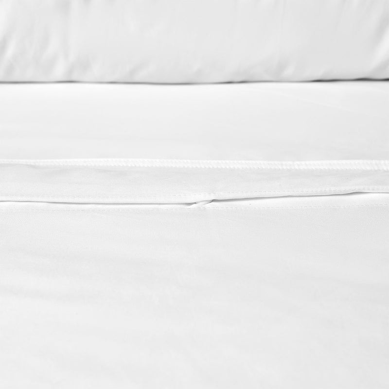 Accessorize White 400TC White Bamboo Cotton Double Stitched Quilt Cover Set King
