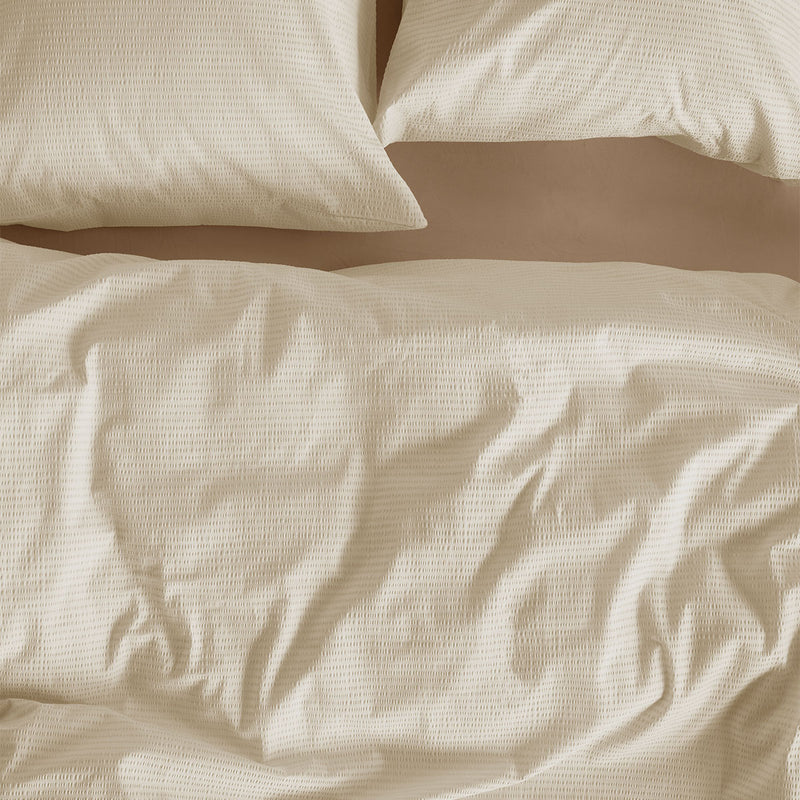 Bedding House Summer Sand Seersucker Cotton Quilt Cover Set King