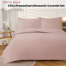 Jane Barrington Morris Blush Ultrasonic Embossed Lightly Quilted Reversible Coverlet Set King