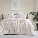 Ardor Frankie Natural Stripe Yarn Dyed Reversible Quilt Cover Set King