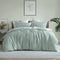 Ardor Frankie Sage Stripe Yarn Dyed Reversible Quilt Cover Set King