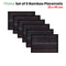 Set of 6 Diana Black Bamboo Table Placemats 30 x 45cm