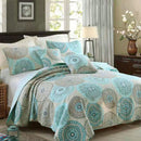 100% Cotton Lightly Quilted Coverlet Set Suzani Queen