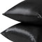 Pair of King Satin Silk Pillowcases with Envelope Closure 51 x 102 cm Navy