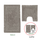 2200GSM 2 Pce Axel 100% Cotton Bath Mat Set Latte