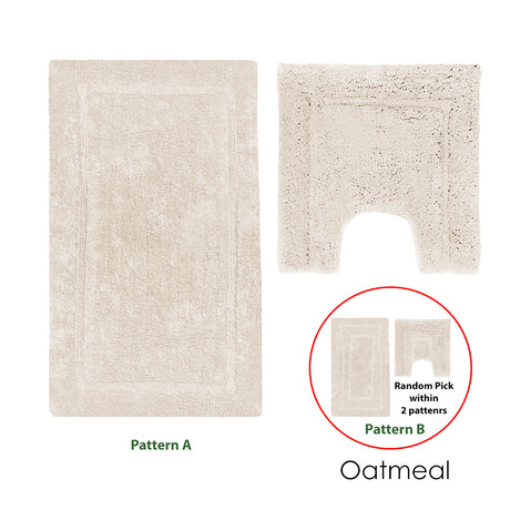 2200GSM 2 Pce Axel 100% Cotton Bath Mat Set Oatmeal