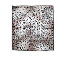 750gsm 3.5kg Double Layer Animal Print Faux Mink Blanket Queen 200x240 cm Taupe Jaguar