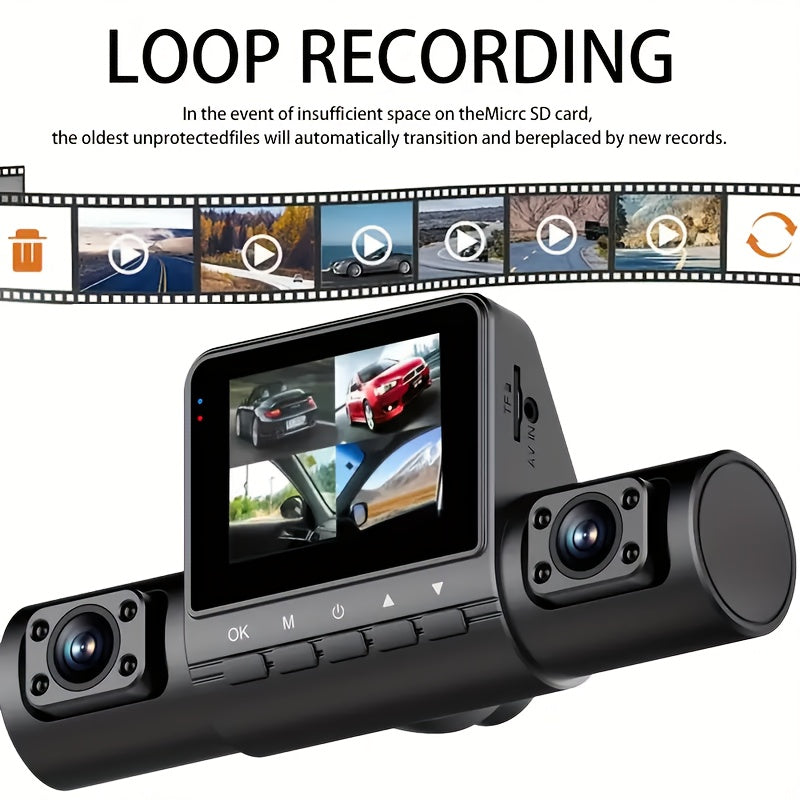 4-Channel 360° Panoramic 1080P HD Dash Cam Comes With 32GB TF Card