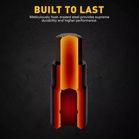 16Pc SAE Hex Bit Impact Socket Set 5/64