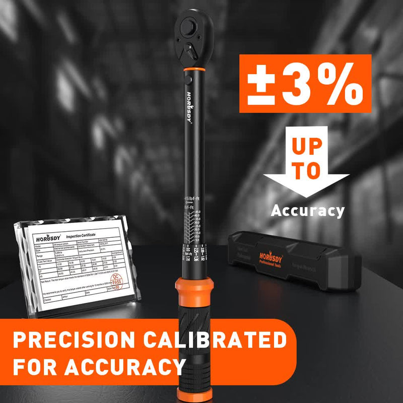 4Pc 3/8" Drive Click Torque Wrench Ratchet Socket  Adaptor Extension WorkShop