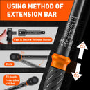 4Pc 3/8" Drive Click Torque Wrench Ratchet Socket  Adaptor Extension WorkShop