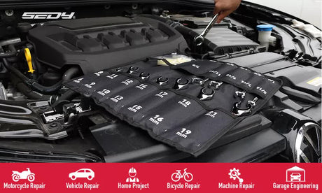 12-Piece Flare Nut Spanner Set Teflon Tape Metric & SAE Brake Line Repairing