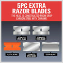 2Pc Putty Knife Set Multi-Purpose Scraper Spare Blades Paint Seal Remover Clean