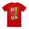 100% Cotton Christmas T-shirt Adult Unisex Tee Tops Funny Santa Party Custume, Shrek (Red), L