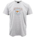 100% Cotton Unisex Embroidered Australian Kangaroo T Shirt Souvenir Top Tee Gift, Grey, XS