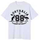 Adult Unisex 100% Cotton T Shirt Australia Kangaroo Emu Aussie Souvenir Tee Tops, White, 3XL