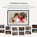 10.1 Inch Digital Picture Frame - 1280 * 800 HD WiFi Enabled with Load from Phone Capability, 32GB Memory Touch Screen Digital Photo Frame Display