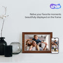 10.1 Inch Digital Picture Frame - 1280 * 800 HD WiFi Enabled with Load from Phone Capability, 32GB Memory Touch Screen  Photo  Display Brown