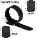 100PCS Reusable Cable Tie Nylon Hook Loop Strap Cord Ties PC TV Organiser - Colourful-100PCS