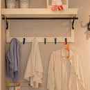 10Pcs Wall Hooks Heavy Duty Coat Hat Robe Hanger Double Hole Zinc Alloy Vintage - Silver