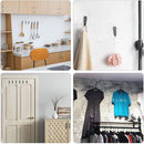 10Pcs Wall Hooks Heavy Duty Coat Hat Robe Hanger Double Hole Zinc Alloy Vintage - Silver