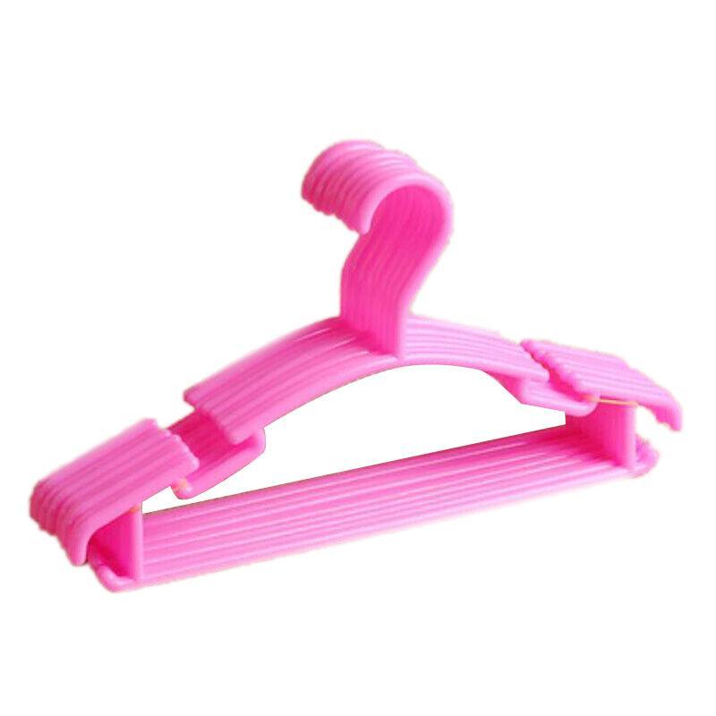 10pcs Small Plastic Clothes Hangers Mini Coat Hanger Set for Wardrobe Storage - Blue