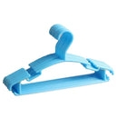 10pcs Small Plastic Clothes Hangers Mini Coat Hanger Set for Wardrobe Storage - Blue