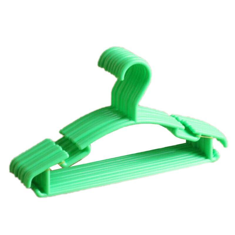 10pcs Small Plastic Clothes Hangers Mini Coat Hanger Set for Wardrobe Storage - Pink