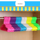 10pcs Small Plastic Clothes Hangers Mini Coat Hanger Set for Wardrobe Storage - White