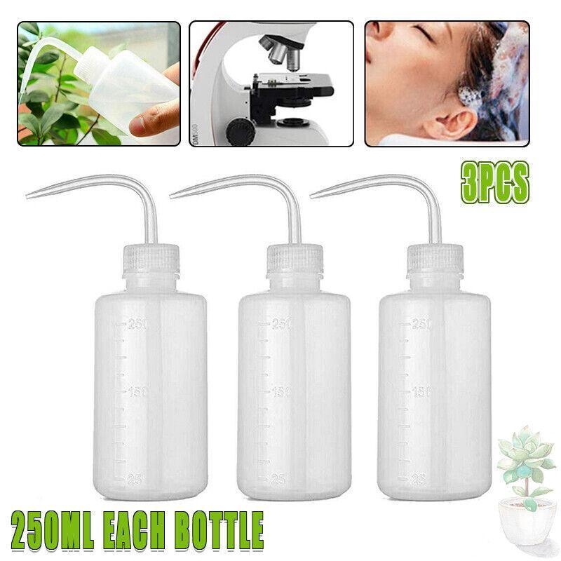 3Pcs 250ml Tattoo Wash Bottle Soap Squeeze Bottle Gardening Lab Use