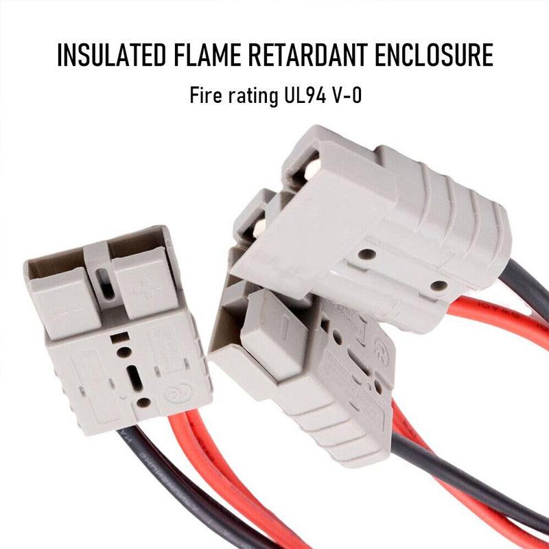 50 Amp Genuine Anderson Plug Connector Double Y Adaptor 6mm Automotive Cable